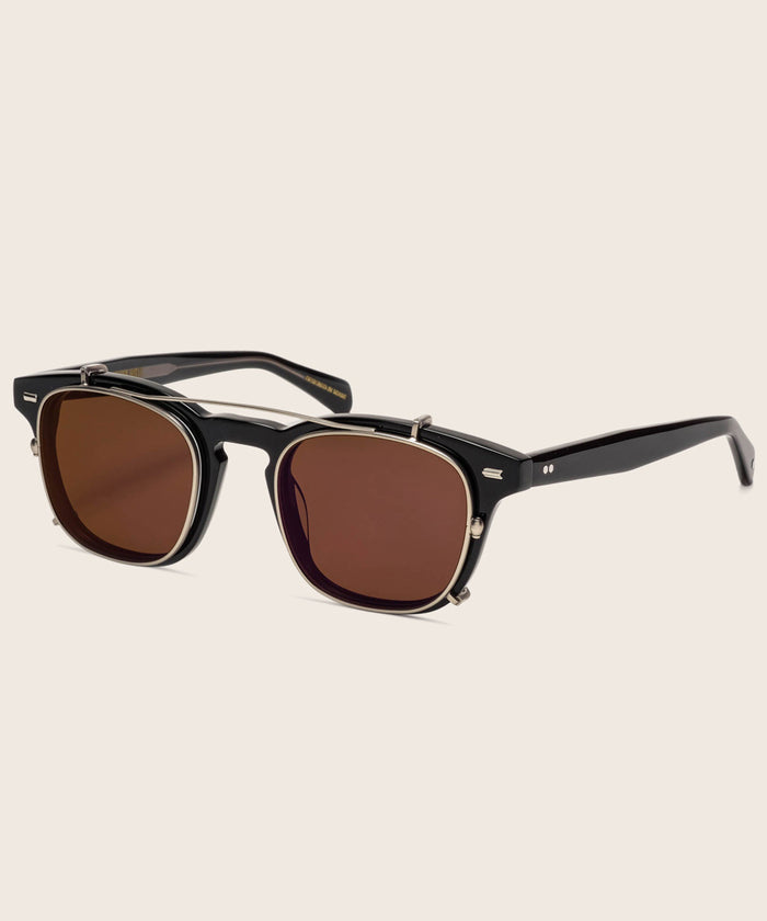Johann Wolff JSB Matte Silver Brown Mirror Clip #color_matte-silver-mirrored-brown