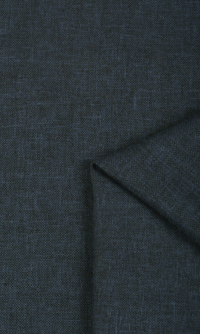 Linen-Blend Window Treatments Fabric By the Metre (Deep Teal Blue)