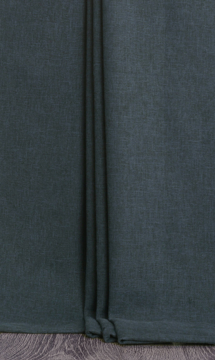 Linen-Blend Home Textile Fabric Material By the Metre (Deep Teal Blue)
