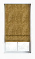 Dimout Striped Home Décor Fabric By the Metre (Ochre Yellow/ Brown)