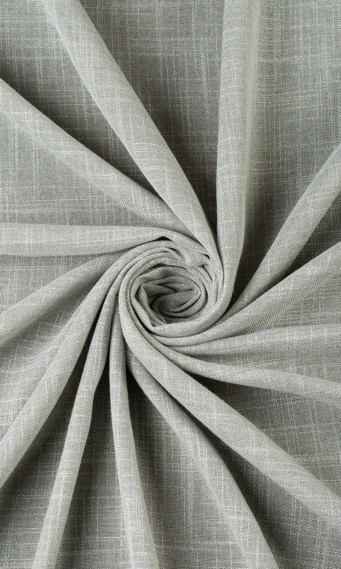 Textured Sheer Window Treatments Fabric By the Metre (Green-Grey)
