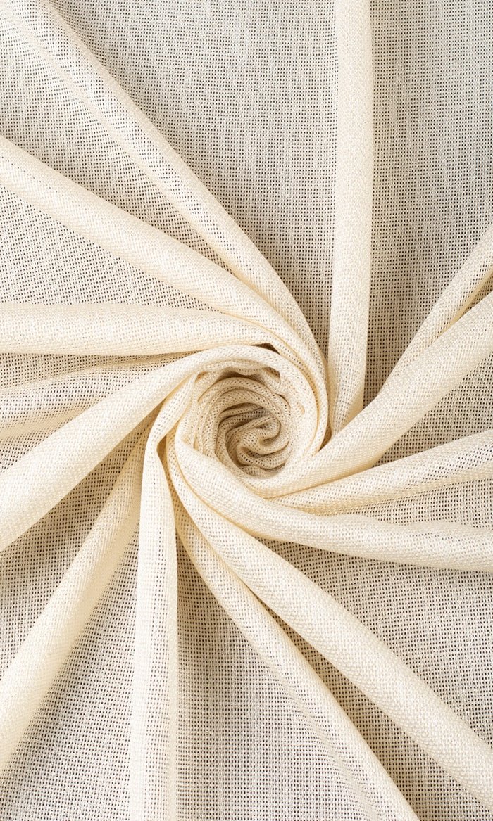 Plain Sheer Fabric Material By the Metre (Pale Beige/ Warm Ivory)