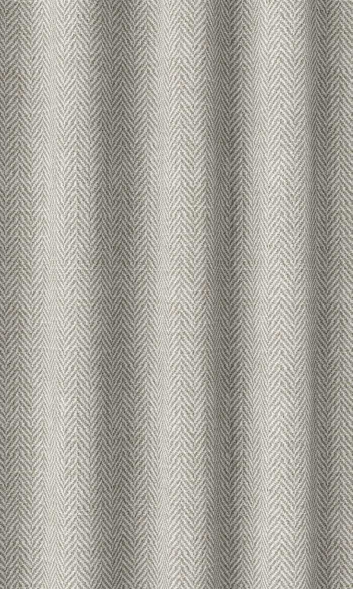 Herringbone Print Drapes (Grey/ White)