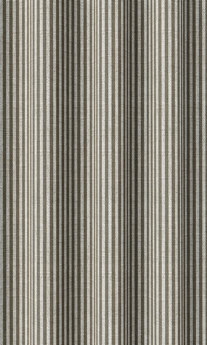 Striped Curtains (Mocha Brown/ White)