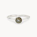 labradorite mini mood ring - sterling silver, labradorite gemstone