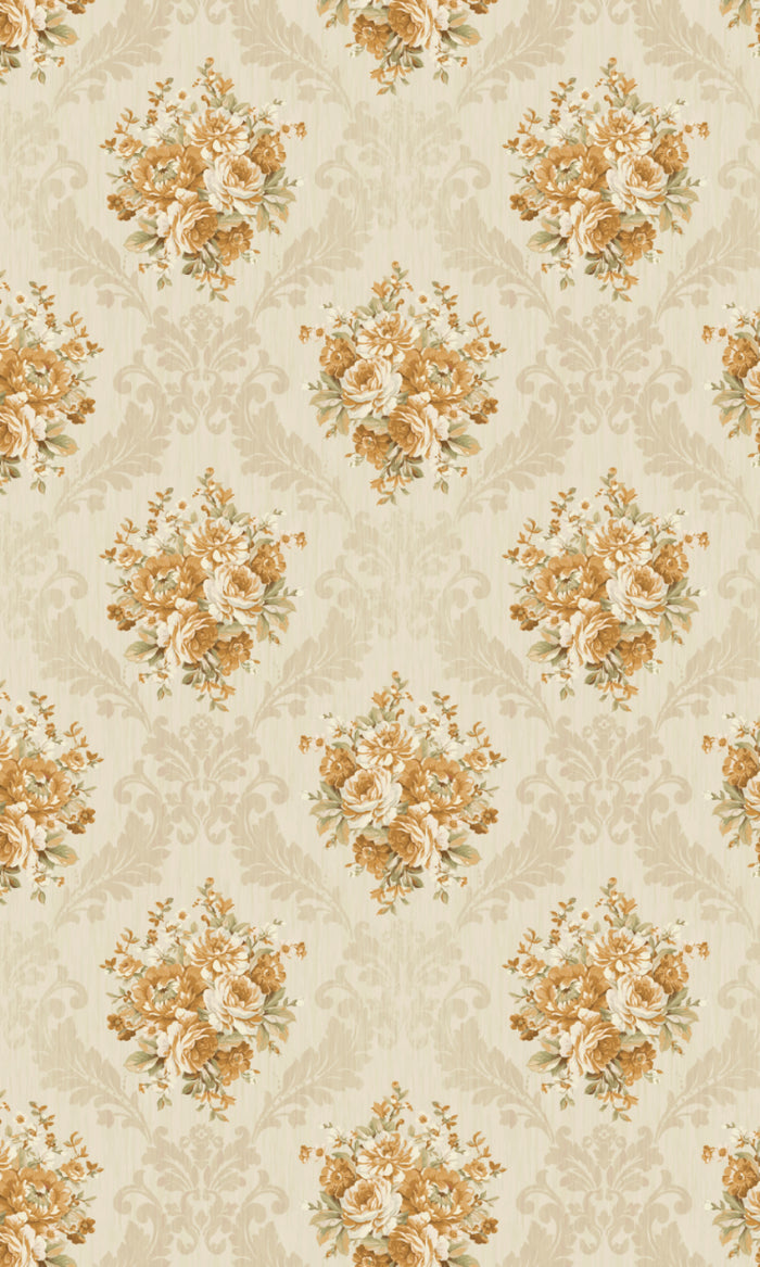 Dimout Floral Pinch Pleat, Rod Pocket, Eyelet Curtains (Yellow/ Ivory/ Beige)