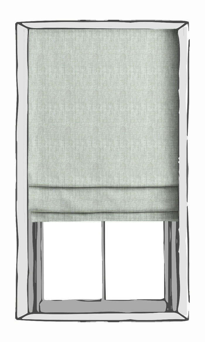 Herringbone Textured Window Treatments Fabric By the Metre (Pastel Blue)