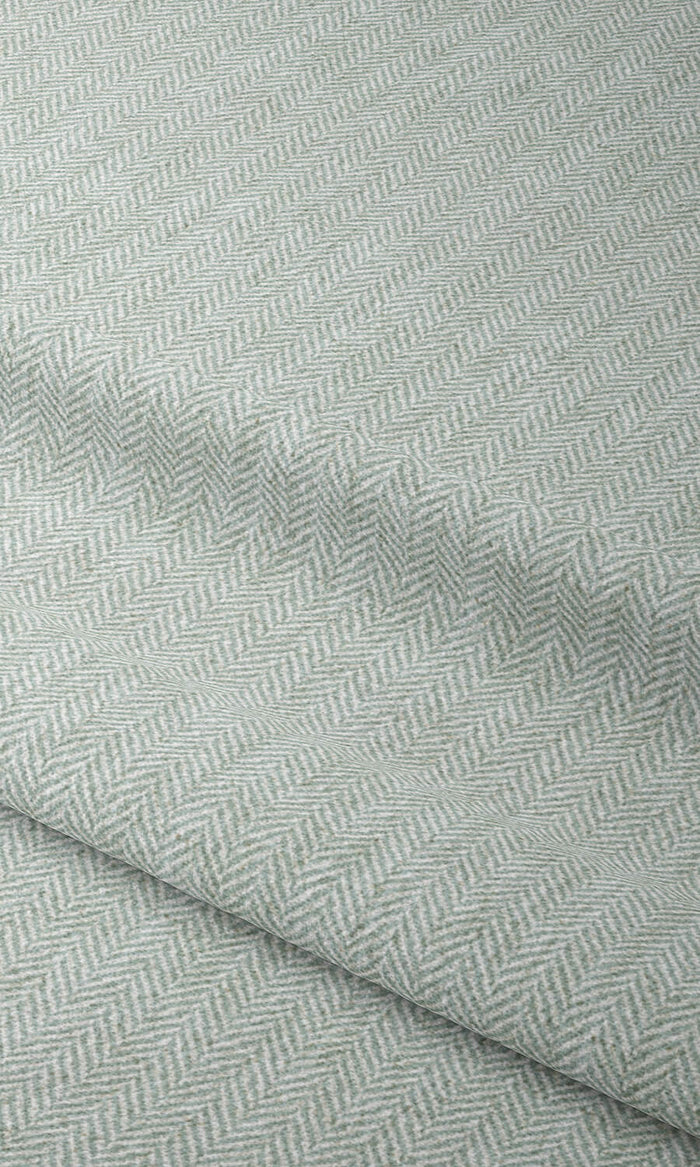 Herringbone Textured Home Textile Fabric Material By the Metre (Pastel Blue)