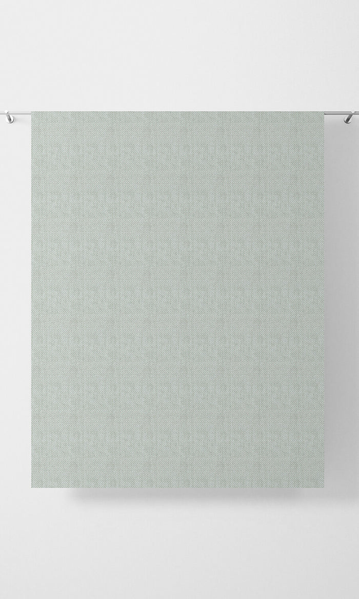 Herringbone Textured Fabric Material By the Metre (Pastel Blue)