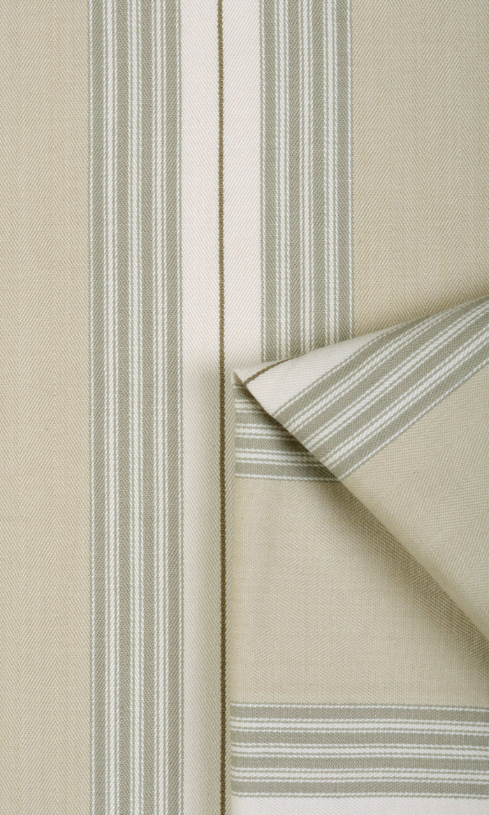 Cotton Pinch Pleat, Rod Pocket, Eyelet Curtains (Beige/ White)