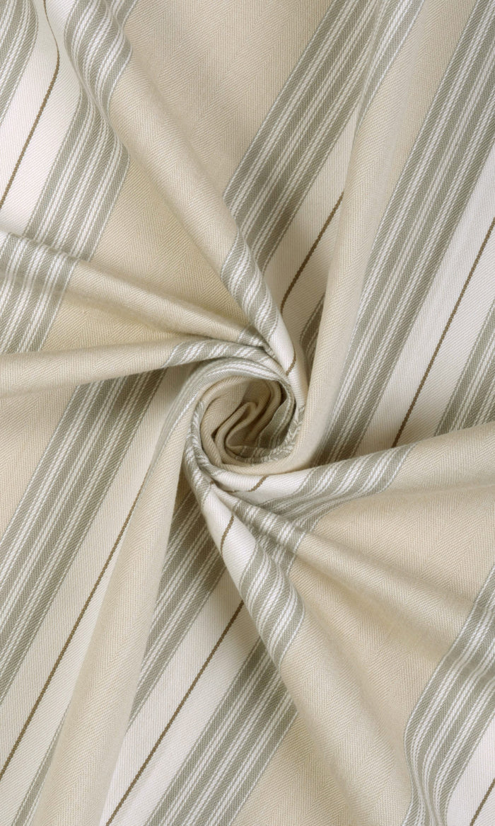 Cotton Curtains / Drapes / Window Drapery Panels (Beige/ White)