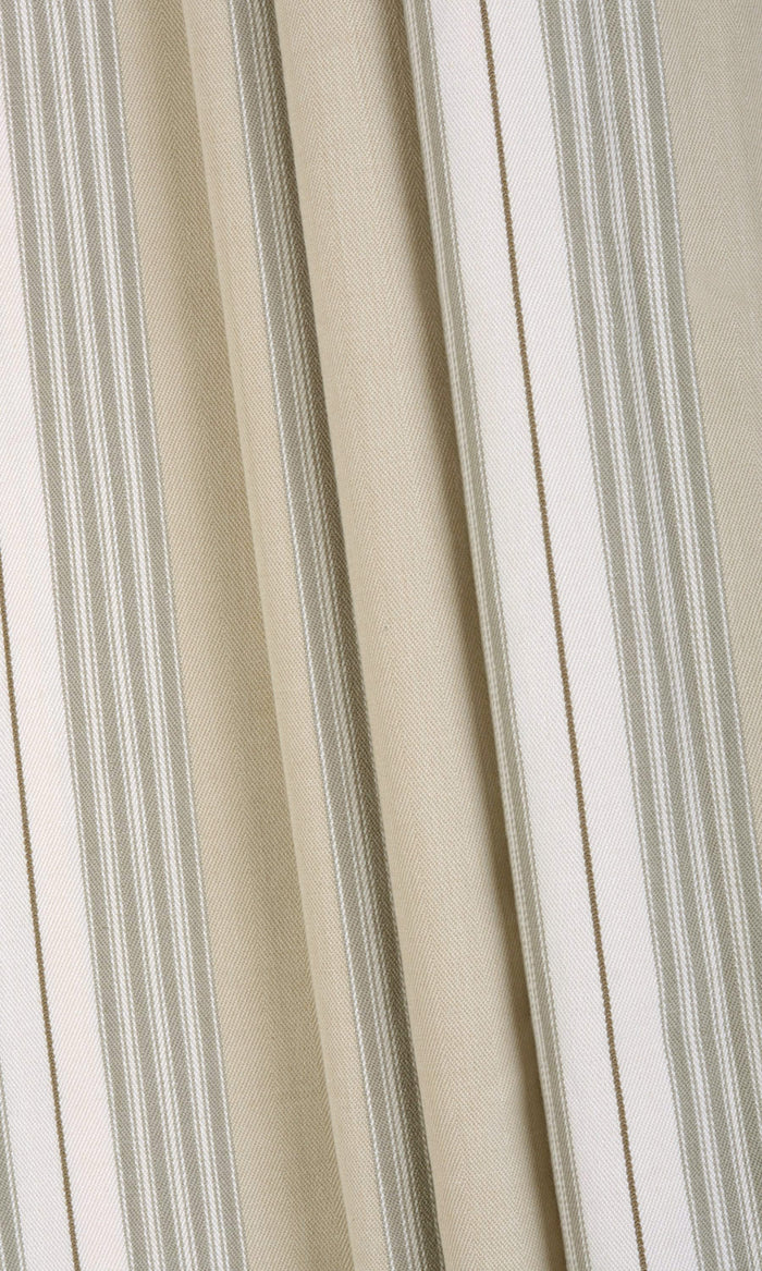 Cotton Made-to-Measure Curtains (Beige/ White)