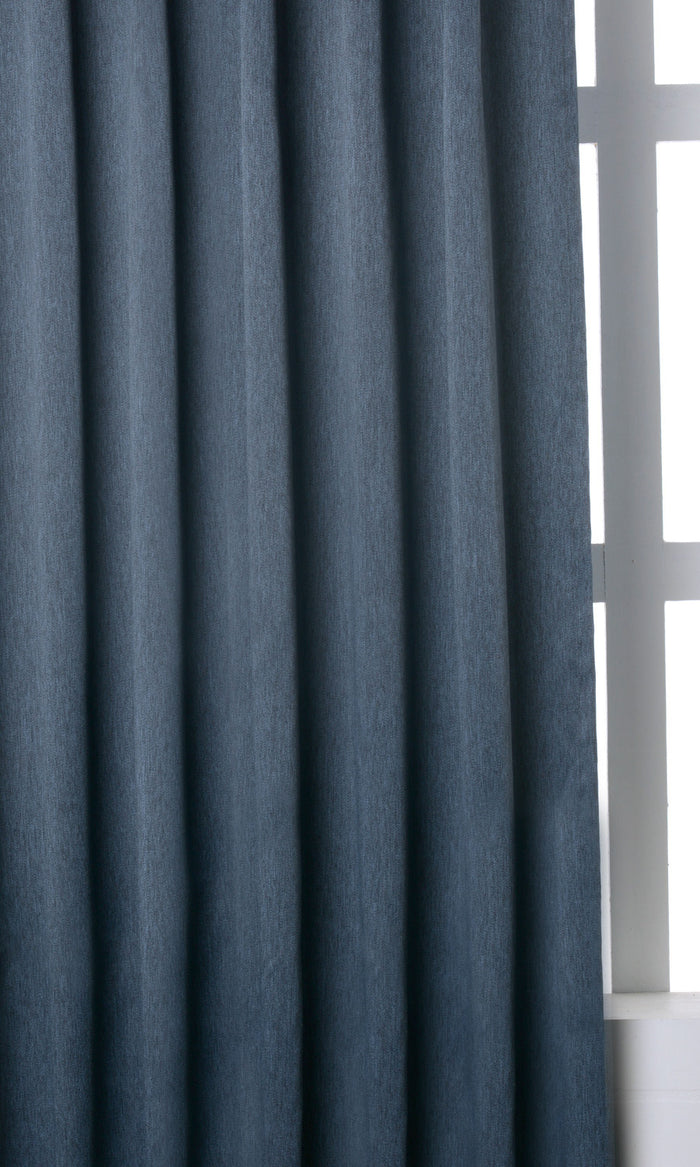Blackout Pinch Pleat, Rod Pocket, Eyelet Curtains (Blue)