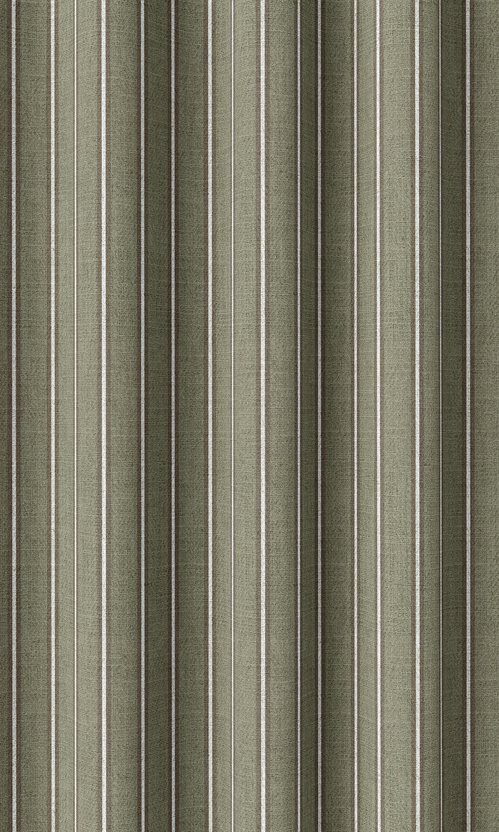 Modern Striped Print Home Décor Fabric By the Metre (Olive Green)