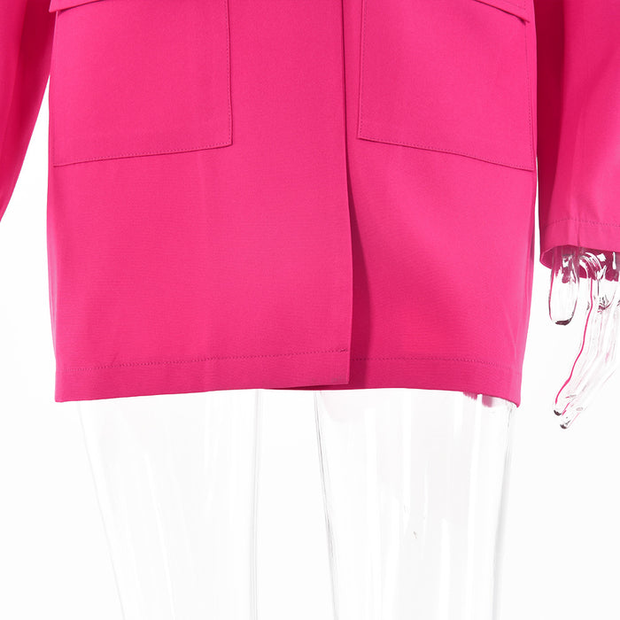 Lapel Long Sleeve Oversized Dress