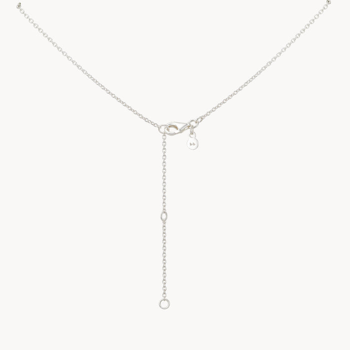 Lapis Lazuli Mood Necklace Silver in sterling silver with lapis lazuli, alternate angle detail view 2