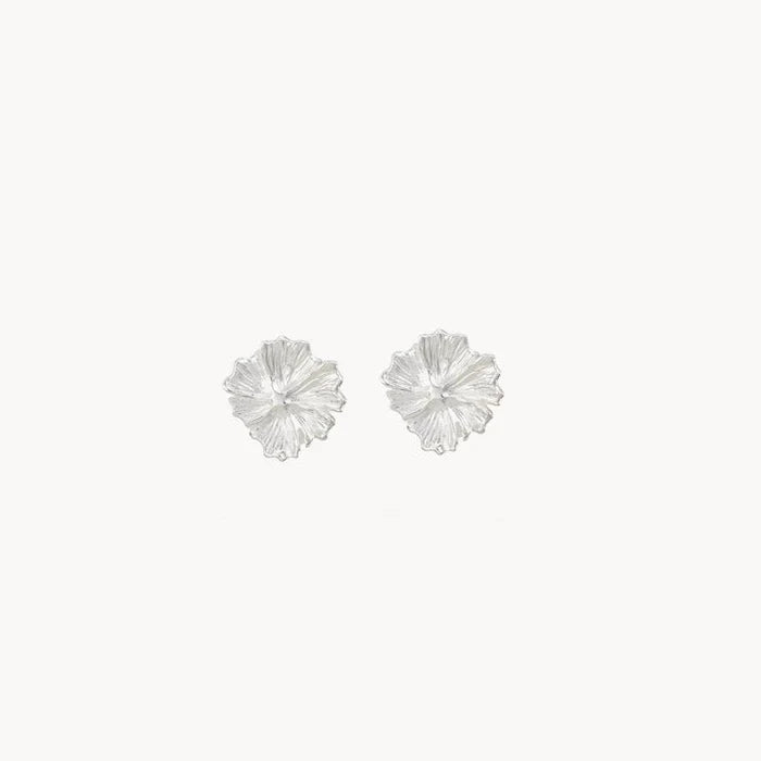 Larger Wildflower Earrings in sterling silver