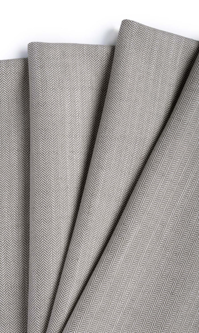 Herringbone Textured Curtains for Living, Bedroom, Kitchen, Bathroom (Grey)