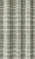 Modern Abstract Print Home Décor Fabric By the Metre (Green/ White)