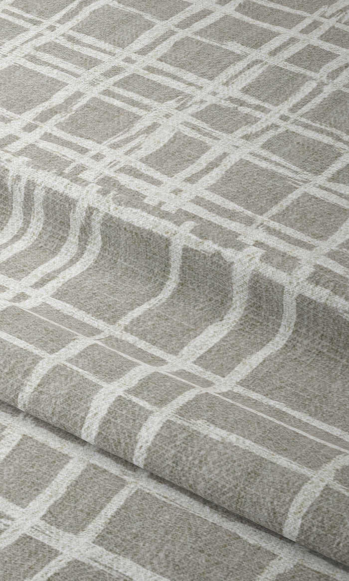 Abstract Patterned Curtains for Living, Bedroom, Kitchen, Bathroom (Grey/ White)