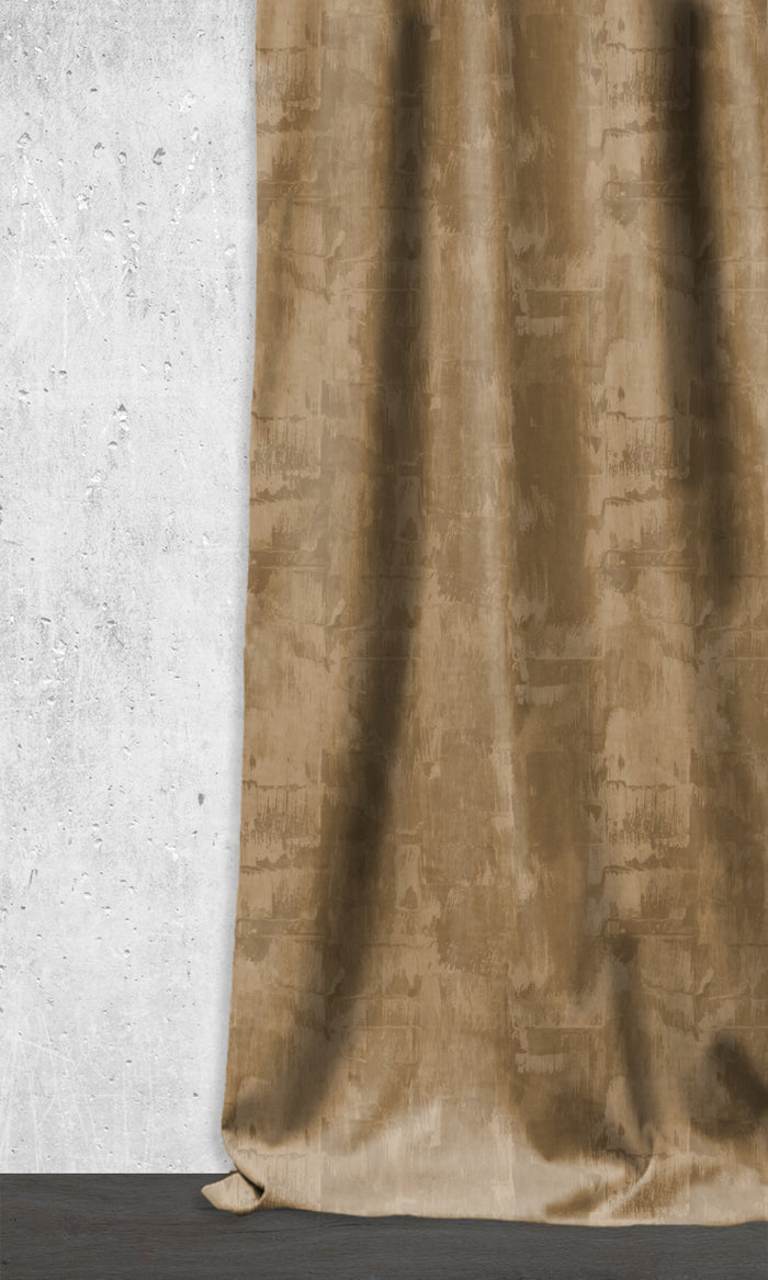 Room Darkening Striped Drapes for Living, Bedroom, Kitchen, Bathroom (Brown/ Beige)