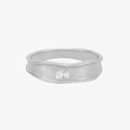 lean on me band ring - sterling silver, white sapphire