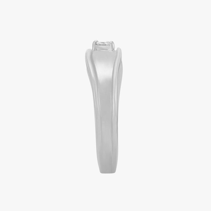 lean on me band ring - sterling silver, white sapphire