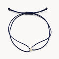 Lean On Me Cord Bracelet in 10k yellow gold with navy cord