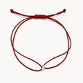 Lean On Me Cord Bracelet in 10k yellow gold with red cord