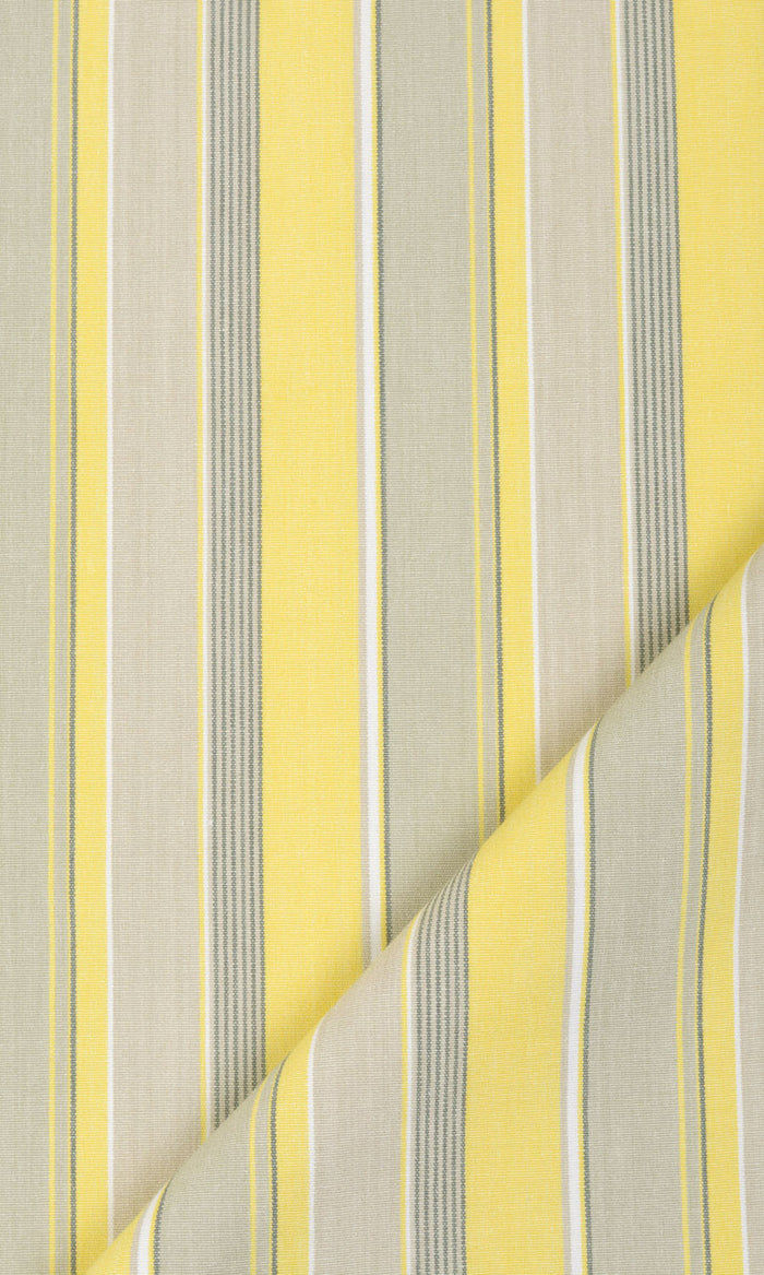 Striped  Curtains for Living, Bedroom, Kitchen, Bathroom (Yellow/ Gray/ White)