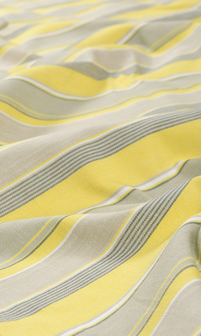 Striped  Any Size Style Curtains (Yellow/ Gray/ White)