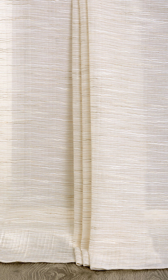 Sheer  Curtain Panels for Living, Bedroom, Kitchen, Bathroom (Warm Ivory)