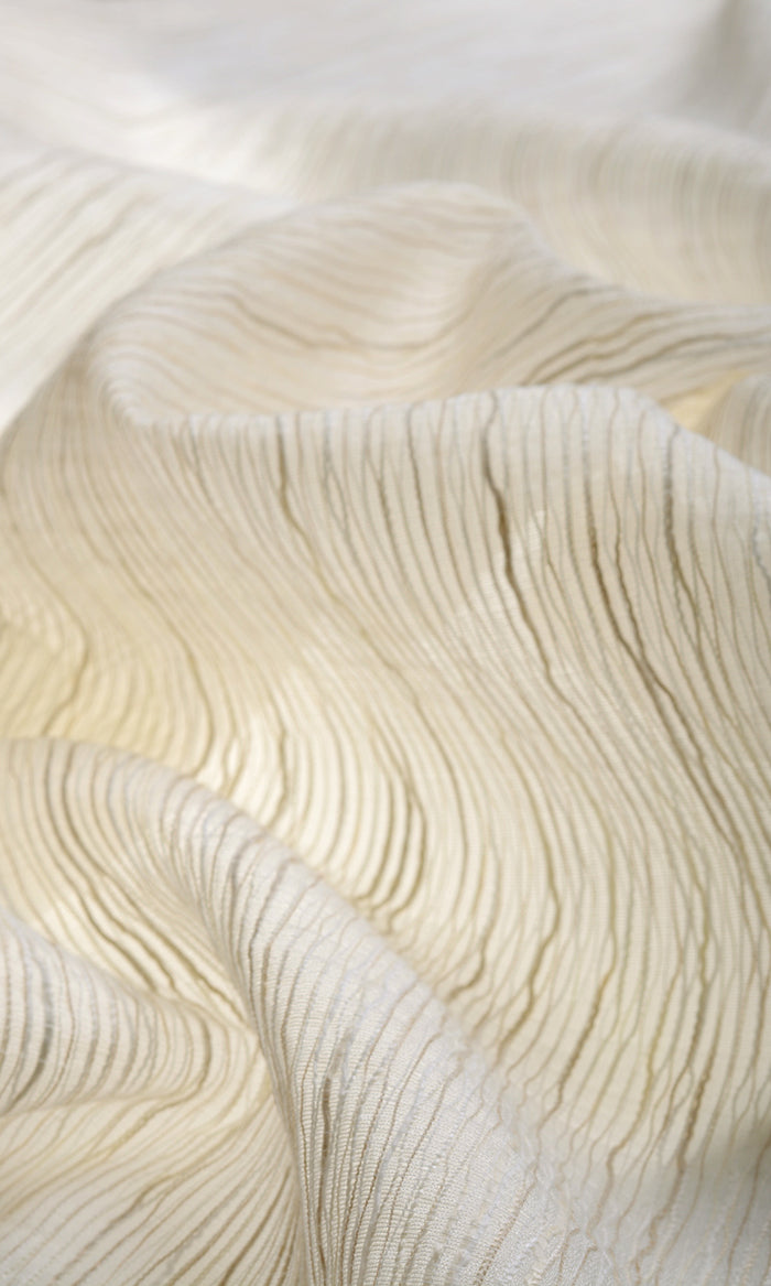 Sheer  Any Size Style Curtains (Warm Ivory)