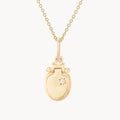 let it go toilet seat charm - 10k yellow gold, diamond