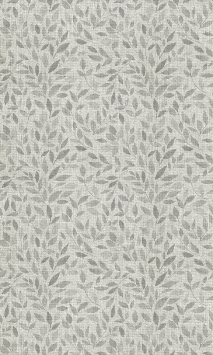 Botanical Print Fabric Material By the Metre (Eggshell White/ Grey)