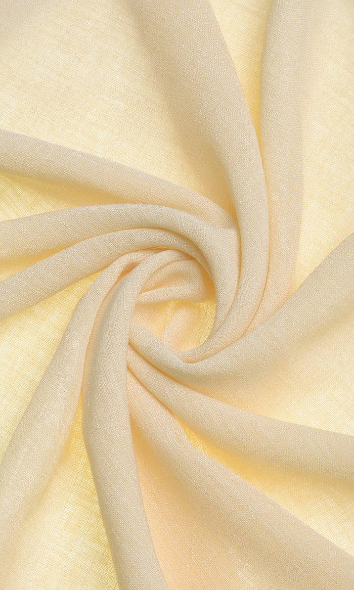Sheer Linen Home Textile Fabric Material By the Metre (Lemon Yellow)