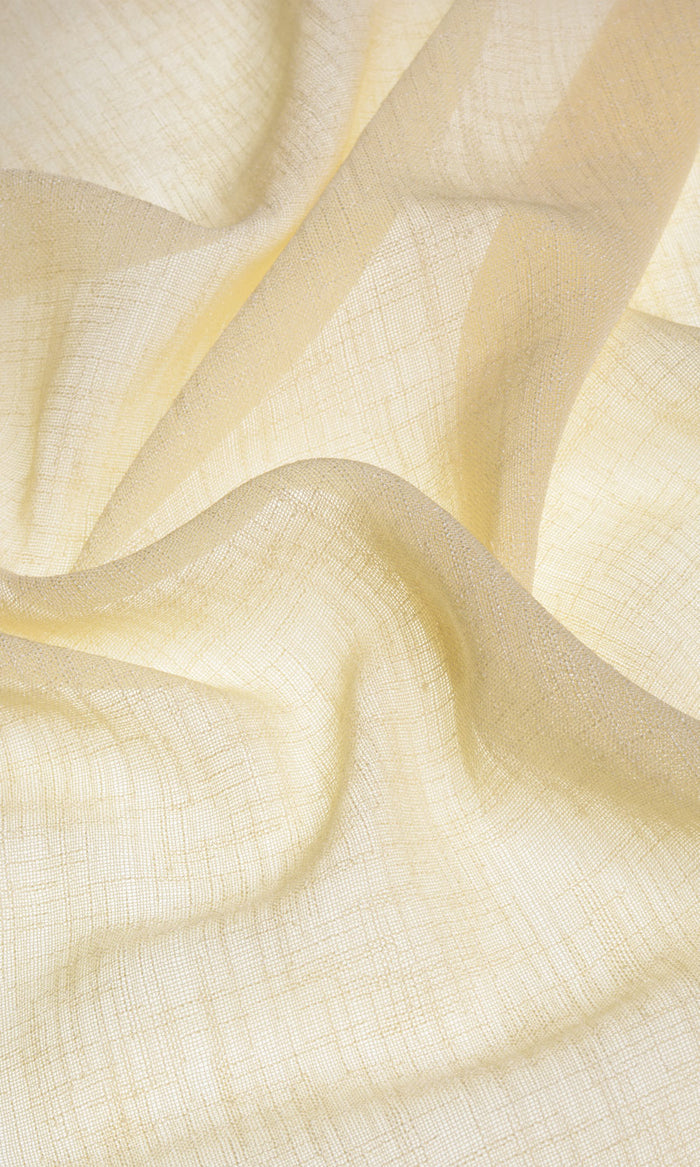 Sheer Linen Drapes (Lemon Yellow) Extra Long Short Wide