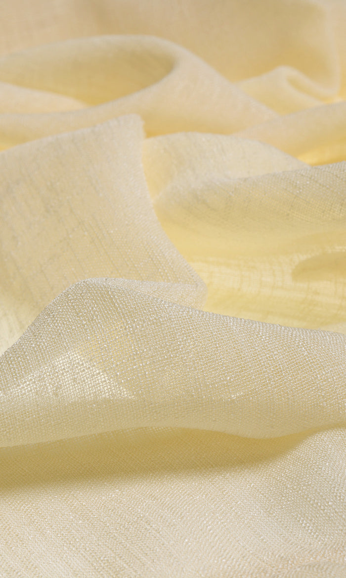 Sheer Linen Made-to-Measure Curtains (Lemon Yellow)