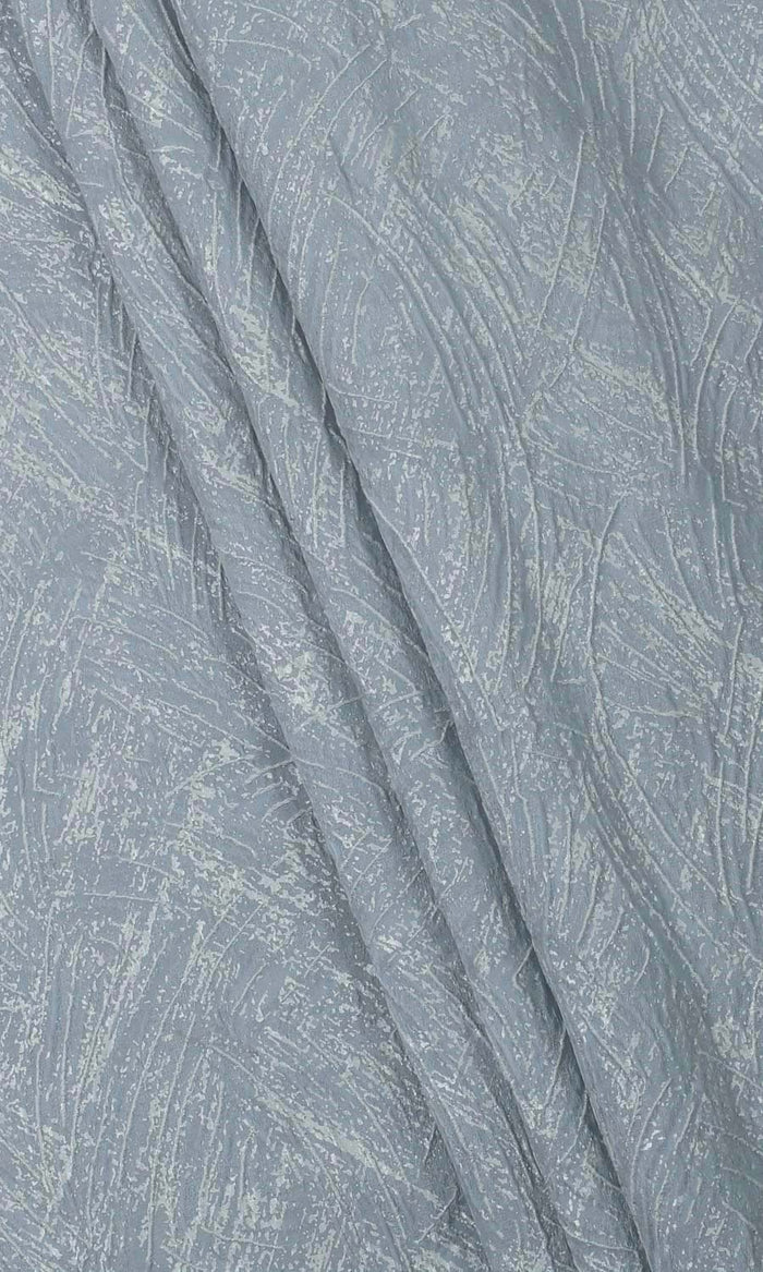 Self-Patterned Poly-Cotton Home Textile Fabric Material By the Metre (Light Blue)