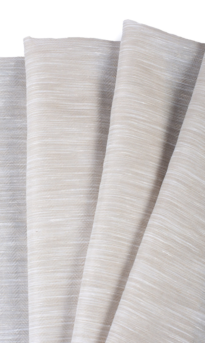 Textured Sheer Window Treatments Fabric By the Metre (Greige/ Cream)