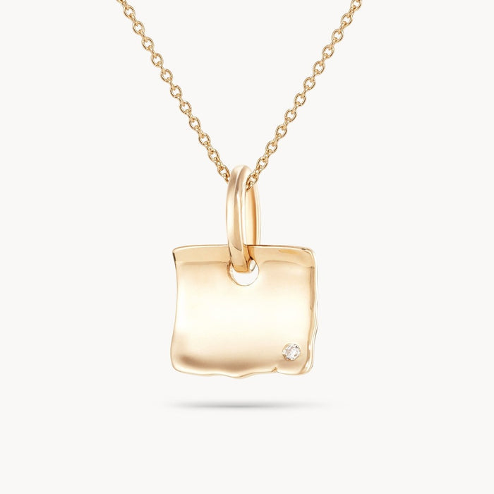 lighter already sh*t ticket charm - 10k yellow gold, diamonds