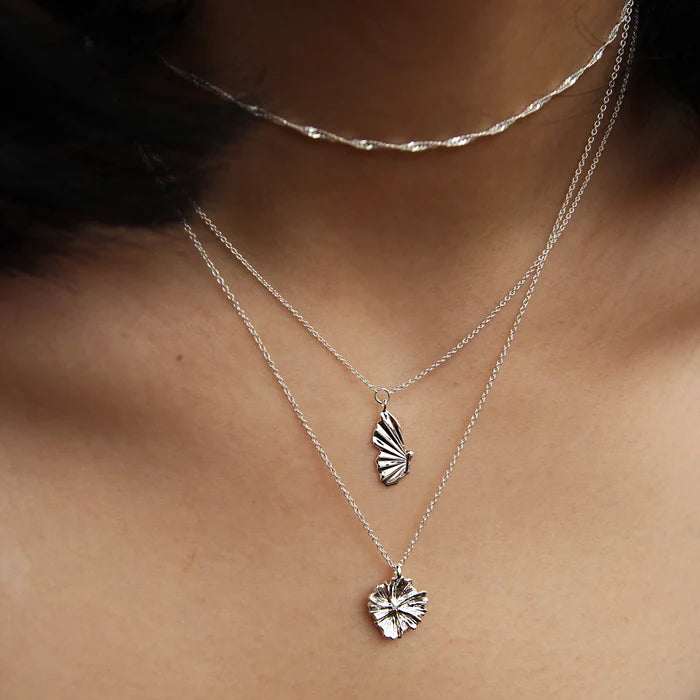 Lightning Strikes Choker Necklace Silver in sterling silver, alternate angle detail view