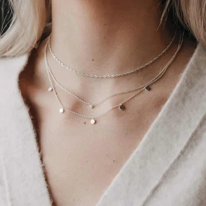 Lightning Strikes Choker Necklace Silver in sterling silver, shown worn on hand
