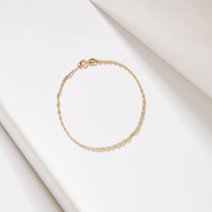 Lightning Strikes Gold Bracelet in 10k yellow gold, alternate angle detail view 2