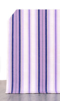 Striped Cotton Drapes (Violet/ White)