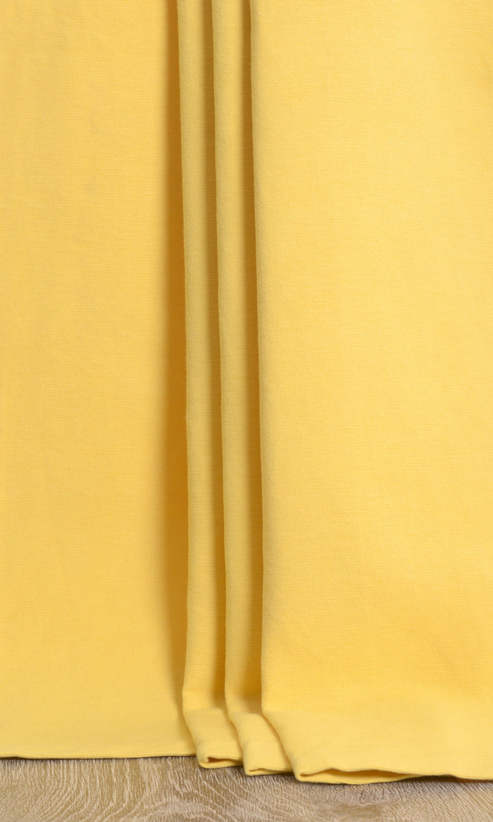 Cotton Curtain Panels for Living, Bedroom, Kitchen, Bathroom (Yellow)