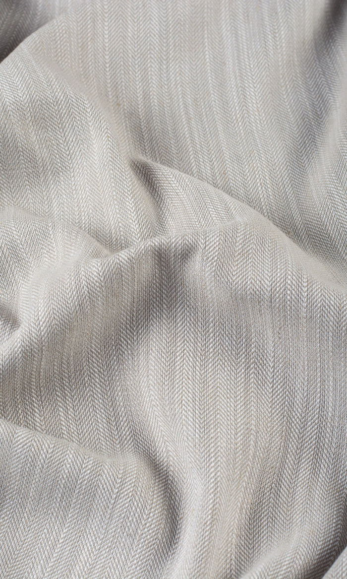 Textured Linen Blend Fabric By the Metre for Curtains & Drapes (Warm Gray-Brown)