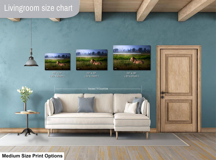 Lion Wildlife Wall Art | Maasai Mara Safari Boho Print Decor