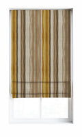 Watercolor Effect Striped Drapes (Yellow/ Brown)