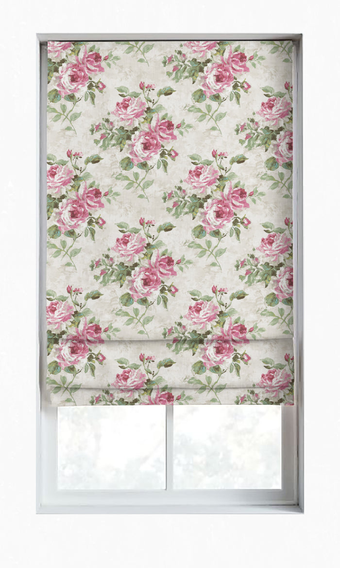 Floral Dimout Curtains for Living, Bedroom, Kitchen, Bathroom (Pink/ White/ Green)